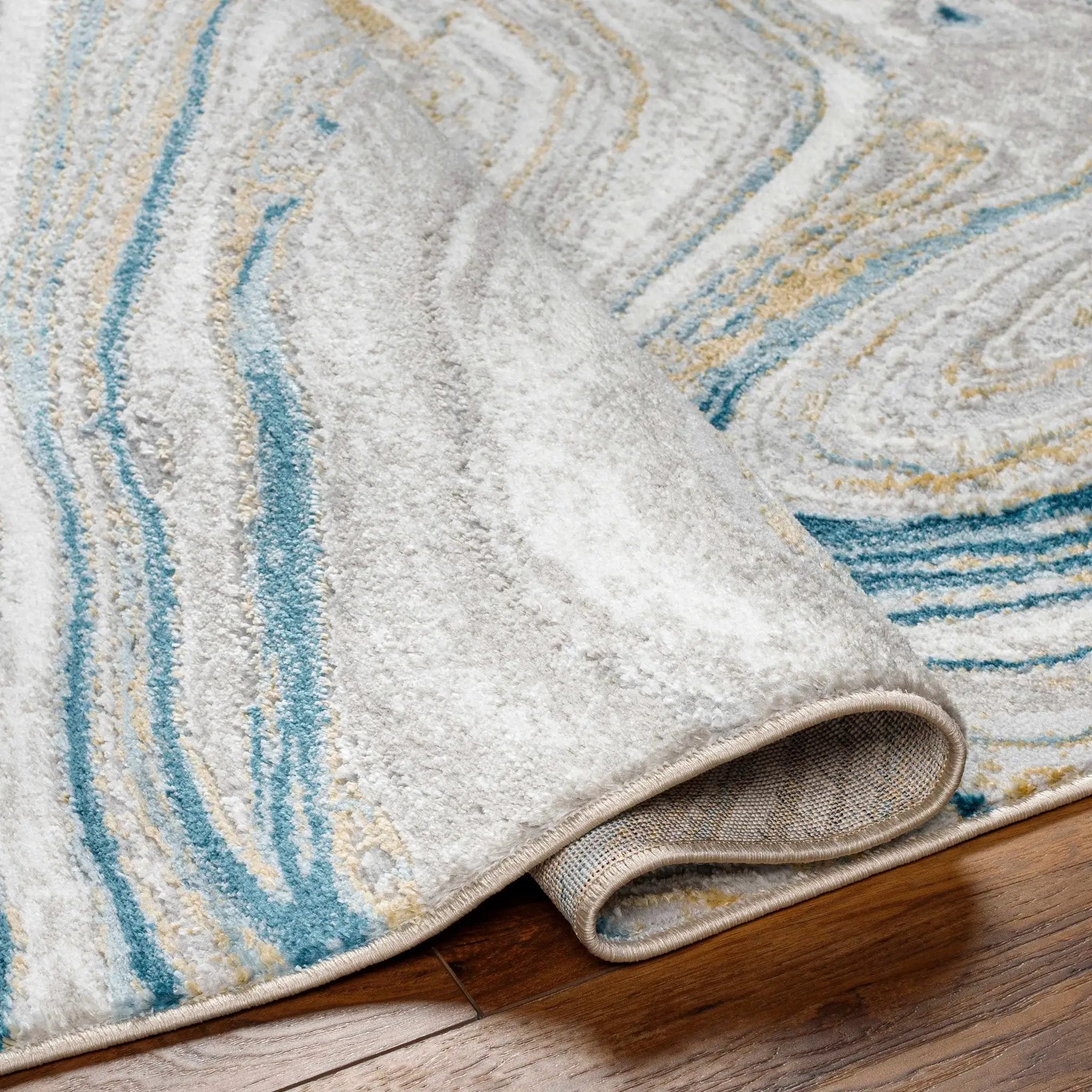 Gregg Silver Gray Marble Area Rug by Boutique Rugs