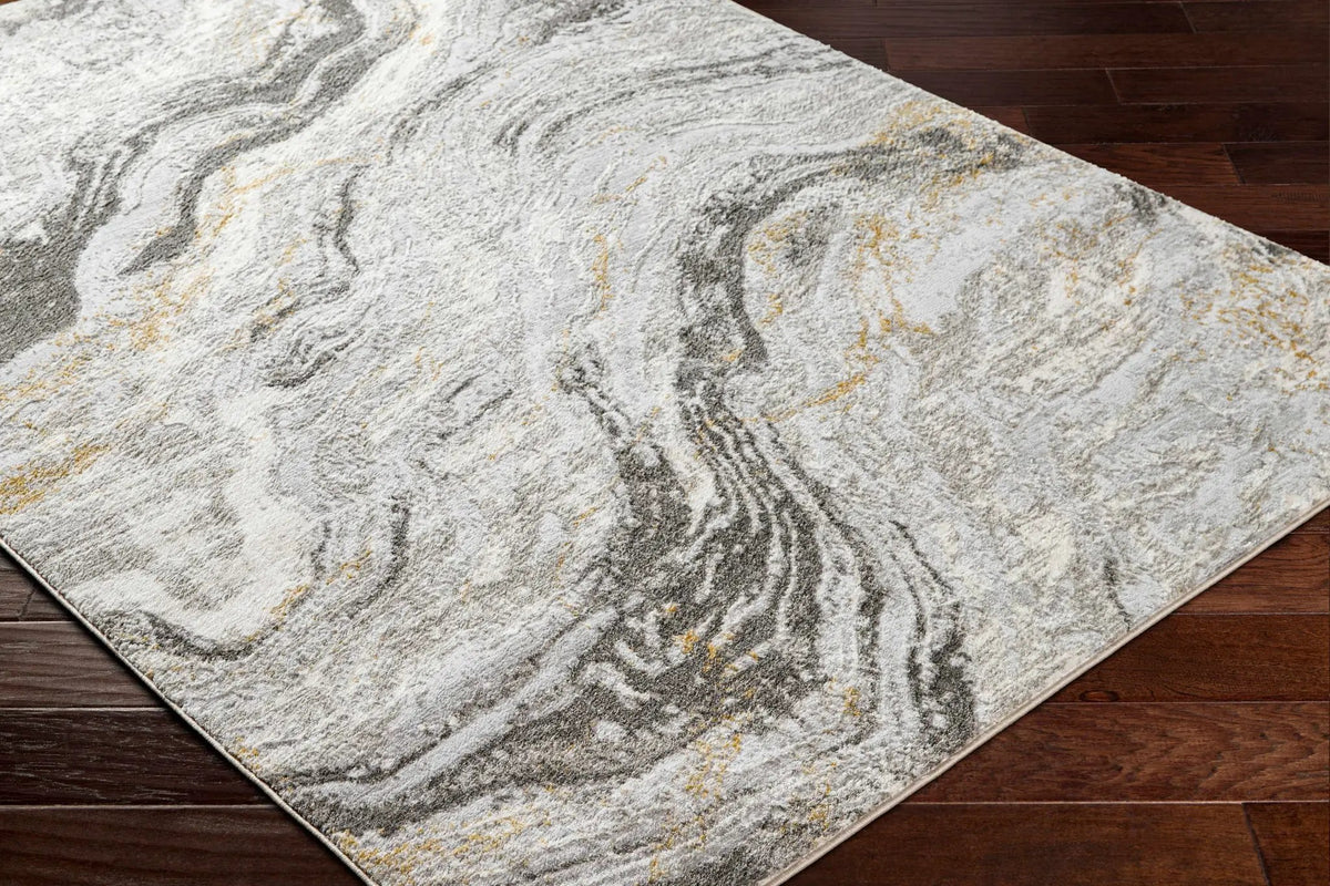 Tess Gray & Brown Marble Area Rug - Clearance, photo 4 of 6