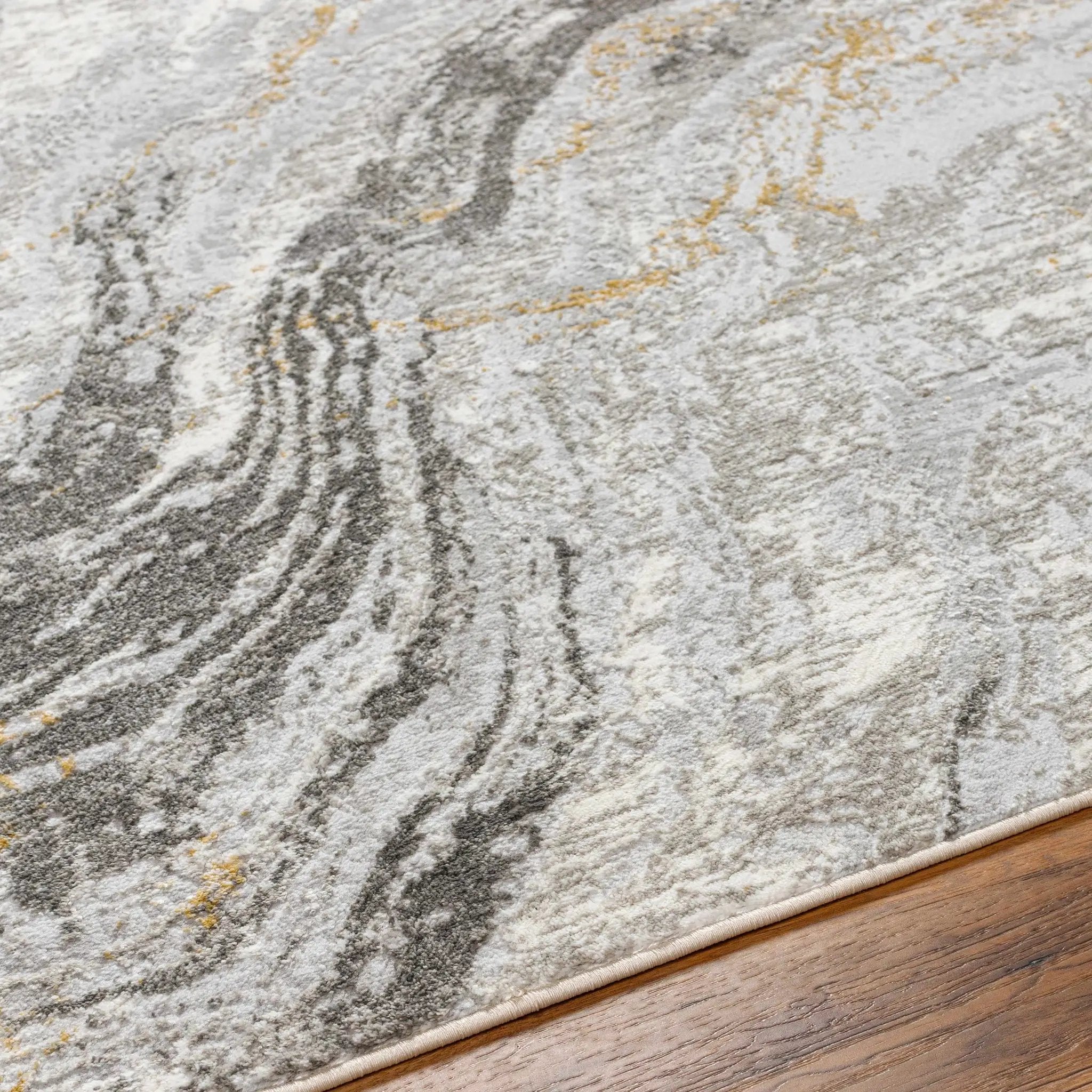 Tess Gray & Brown Marble Area Rug - Clearance by Boutique Rugs