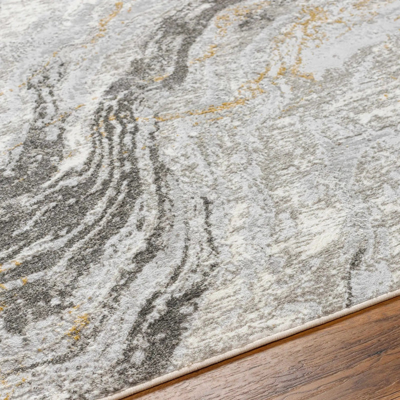Tess Gray & Brown Marble Area Rug - Clearance by Boutique Rugs