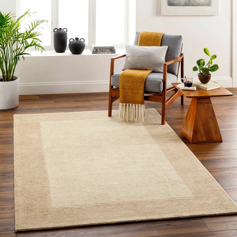 Amadi Beige Wool Area Rug by Boutique Rugs