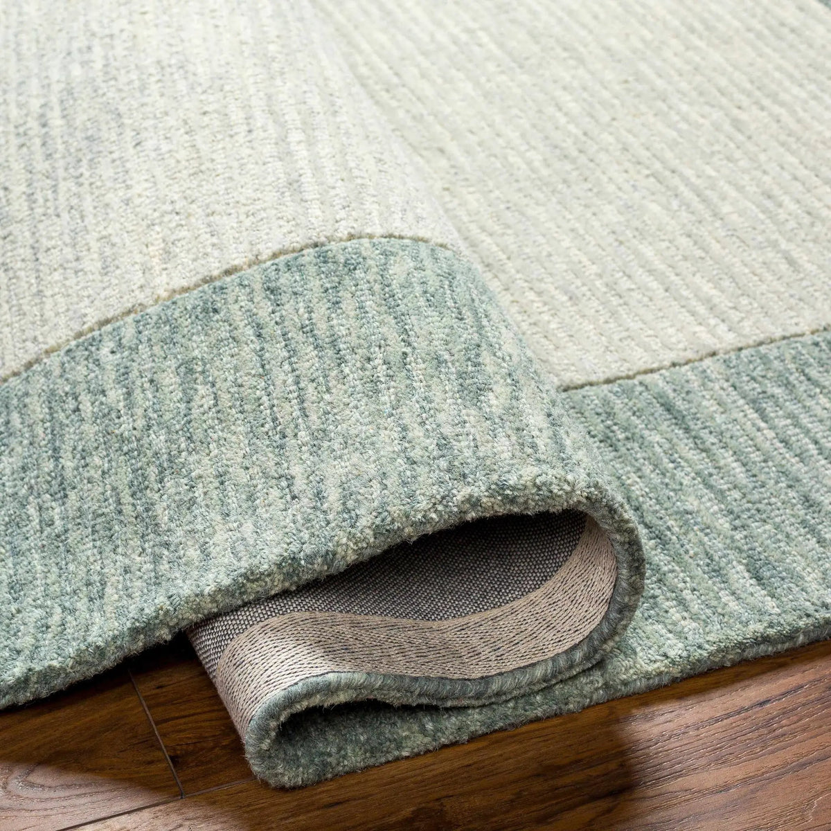 Amadi Green Wool Area Rug, photo 5 of 7
