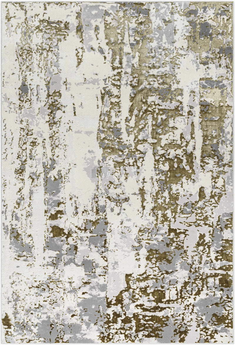Junko Gray & Green Marble Area Rug - Clearance by Boutique Rugs