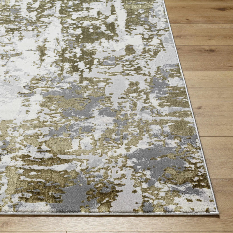 Junko Gray & Green Marble Area Rug - Clearance by Boutique Rugs