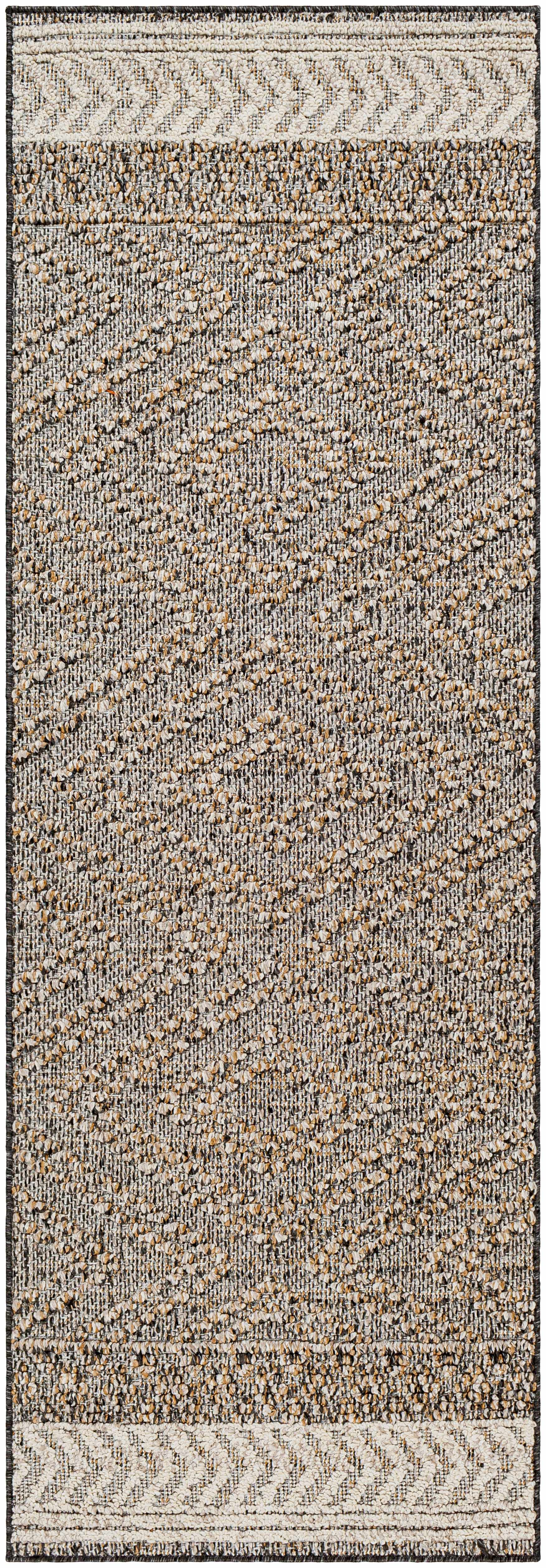 Beige Charcoal Areli Outdoor Area Rug by Boutique Rugs