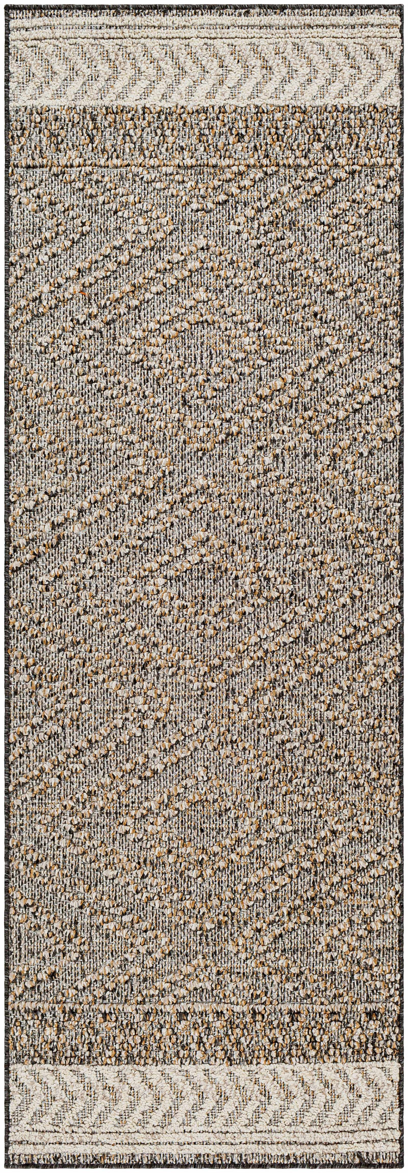 Beige Charcoal Areli Outdoor Area Rug by Boutique Rugs