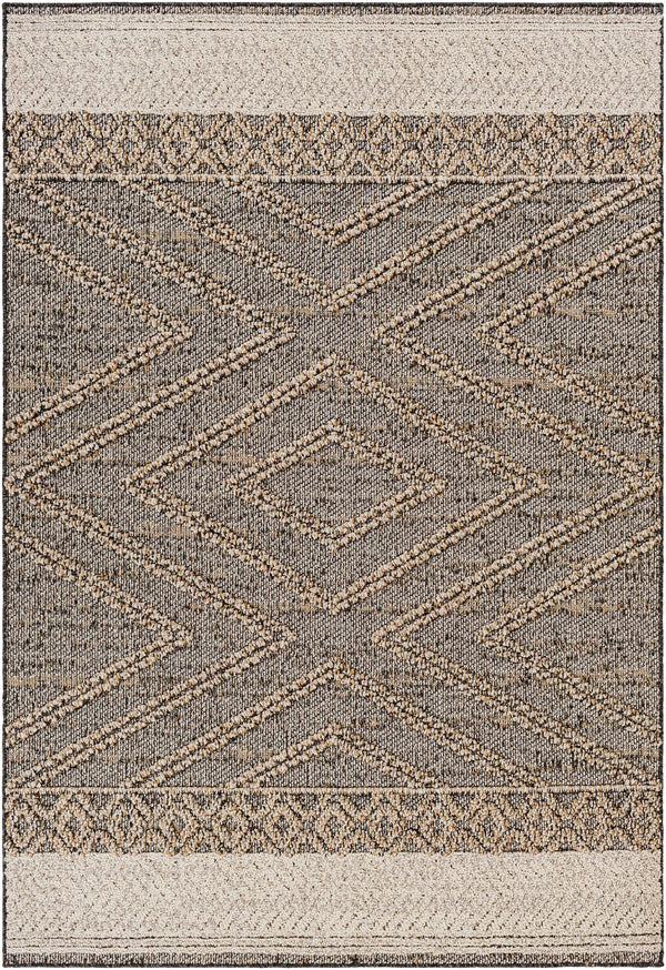 Beige Charcoal Areli Outdoor Area Rug