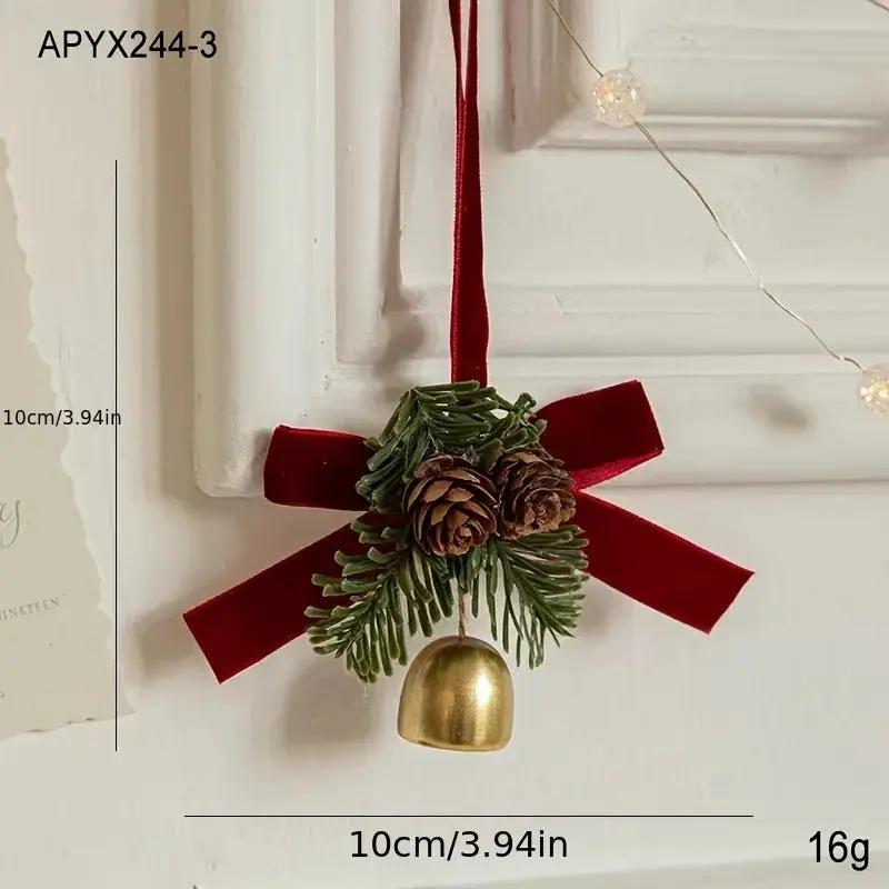 Stainless Steel Christmas Door Hanger with Bow and Bell by House Of Avana