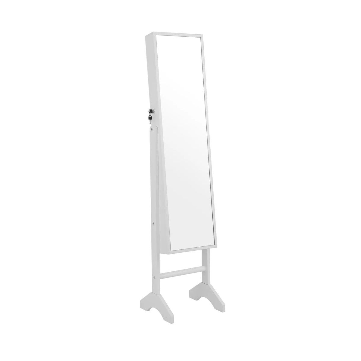 Free-Standing Jewelry Cabinet with Full-Length Mirror and Lockable Door, photo 5 of 16