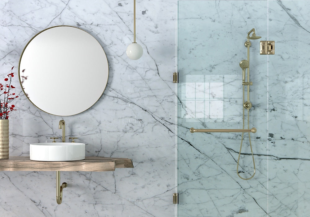 Statuary Polished Marble Slab Random room scene 3