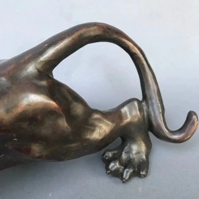 Running Leopard Bronze Sculpture for Luxury Home & Office Decor by House Of Avana