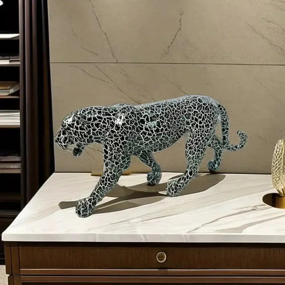 Statue - Geometric Leopard Gold by House Of Avana