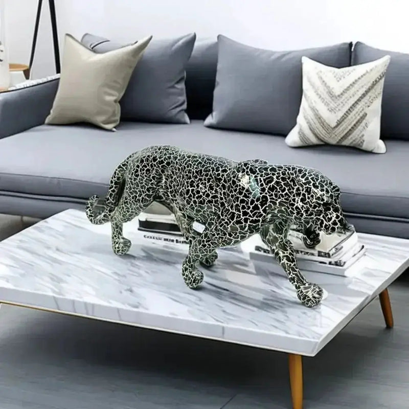 Statue - Geometric Leopard Gold by House Of Avana