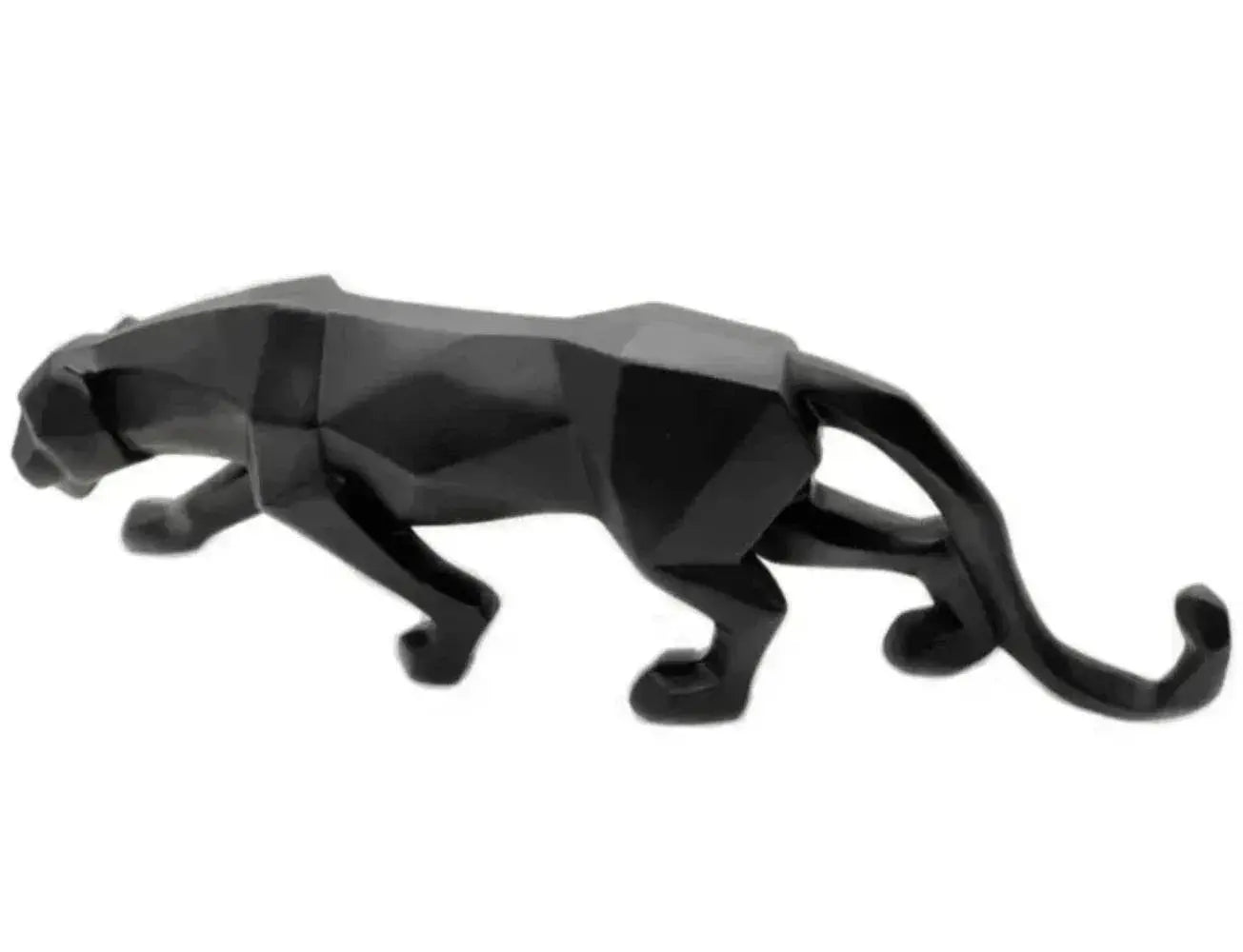 Geometric Panther Statue Small Faceted Decor for Modern Homes by House Of Avana