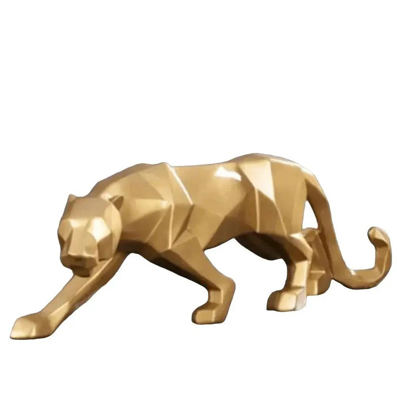 Geometric Panther Statue Small Faceted Decor for Modern Homes by House Of Avana