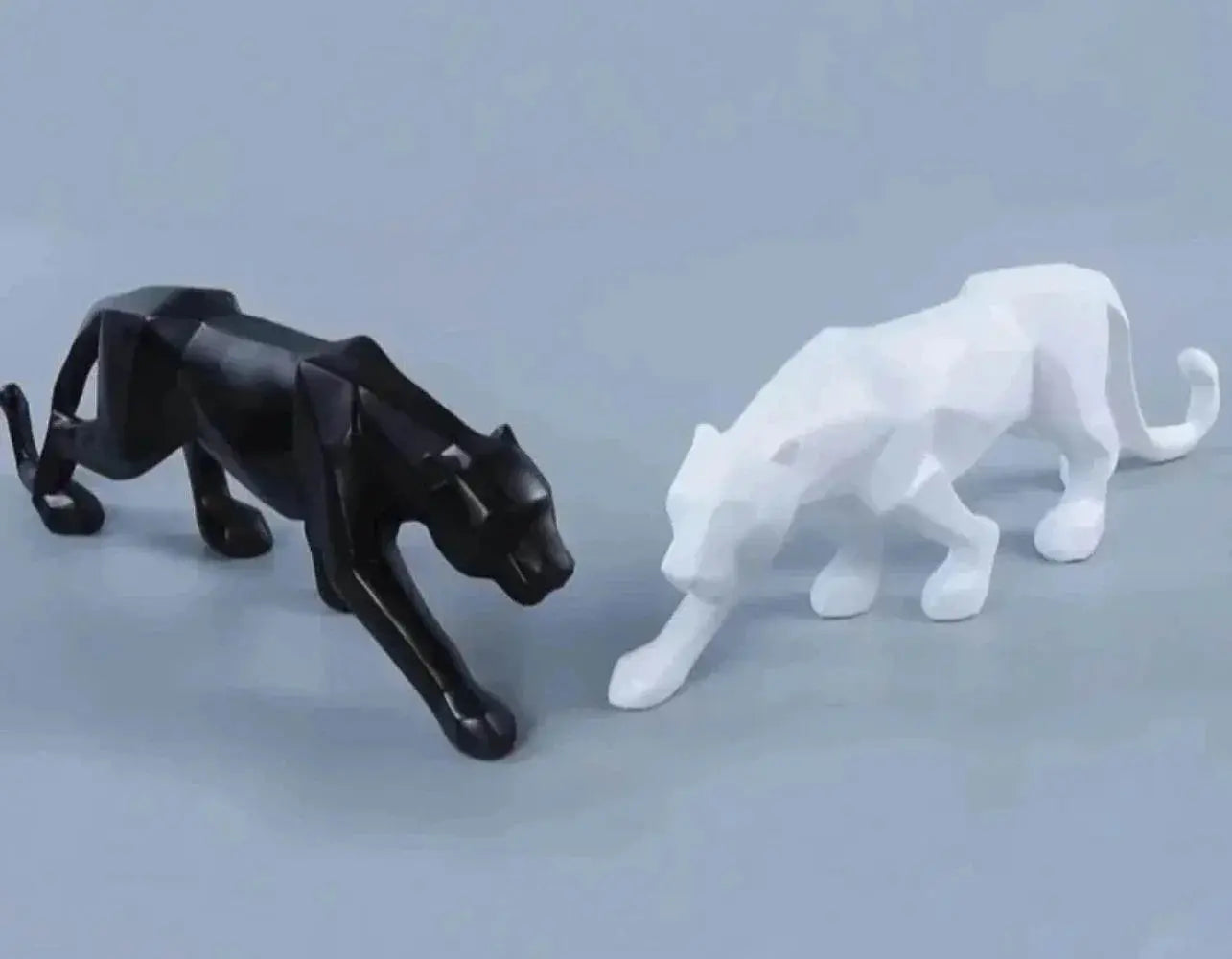Geometric Panther Statue Small Faceted Decor for Modern Homes by House Of Avana