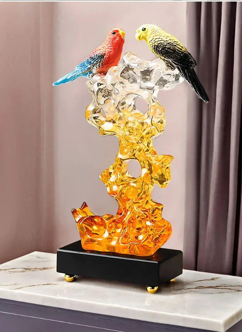 Statuette - Decorative Stone Bird Small by House Of Avana