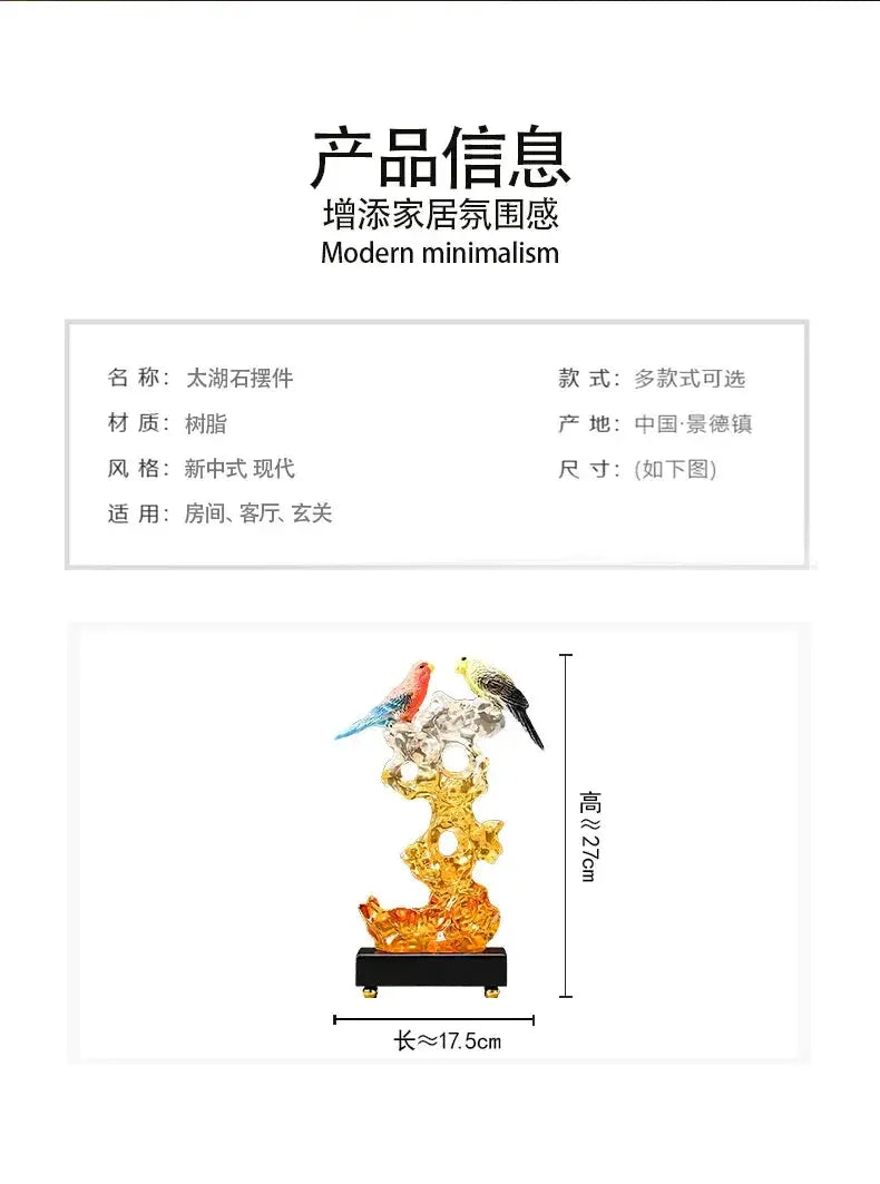 Statuette - Decorative Stone Bird Small by House Of Avana