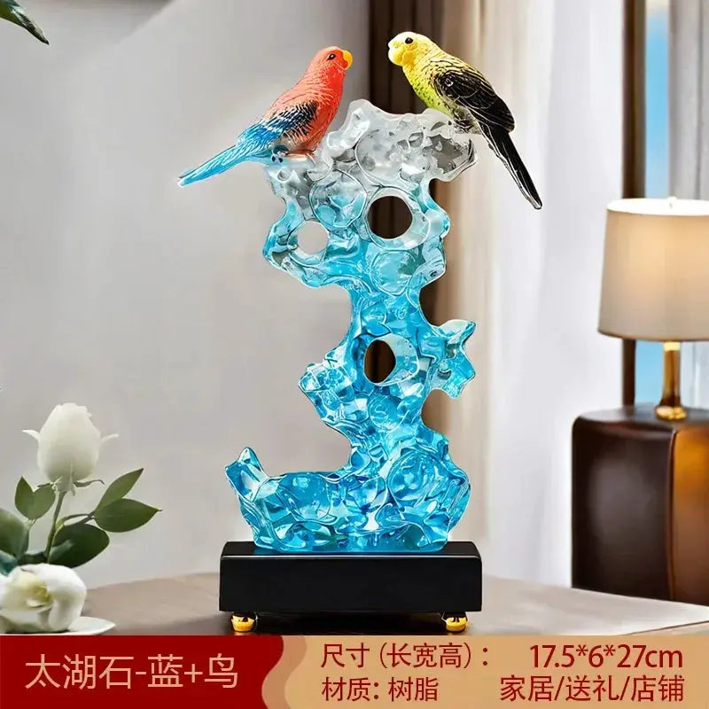 Statuette - Decorative Stone Bird Small by House Of Avana