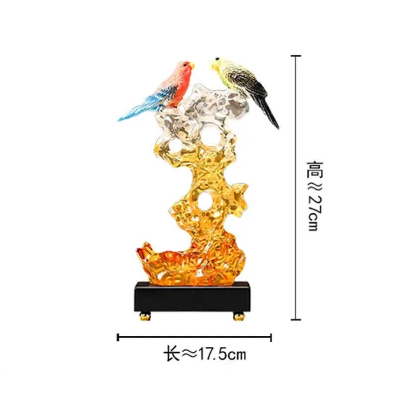 Statuette - Decorative Stone Bird Small by House Of Avana