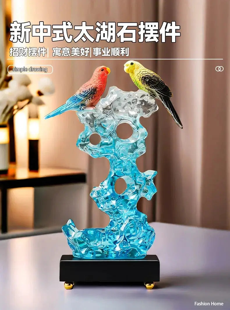 Statuette - Decorative Stone Bird Small by House Of Avana