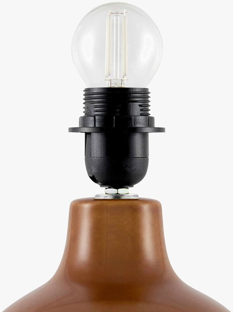 Wokila Tan Solid Ceramic Table Lamp by Boutique Rugs