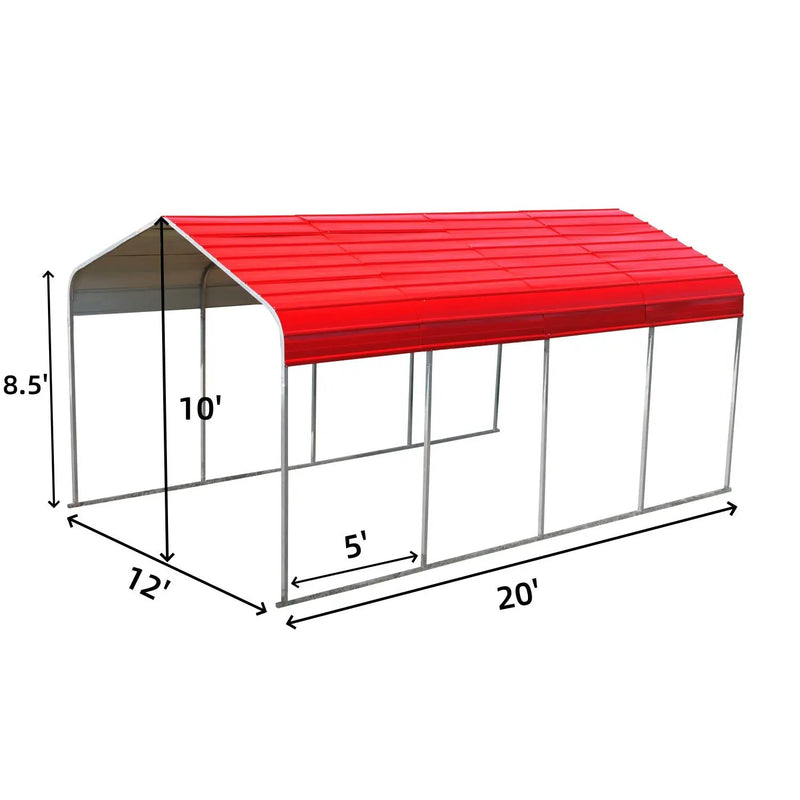 Classic Steel Carport W12' x L20' by Chery Industrial