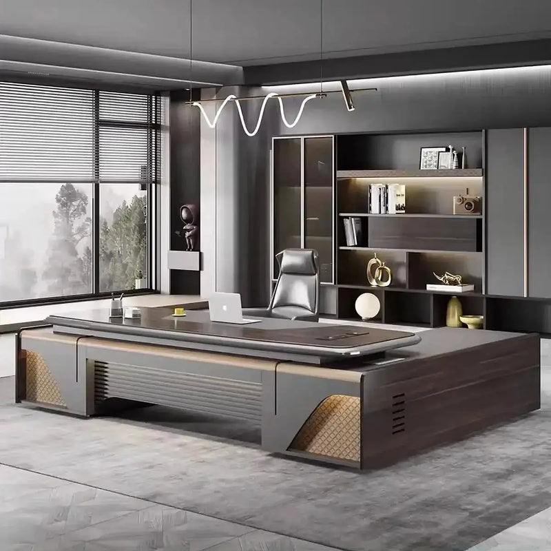 Stellan · Modern L-Shaped Executive Desk by Arc Grove