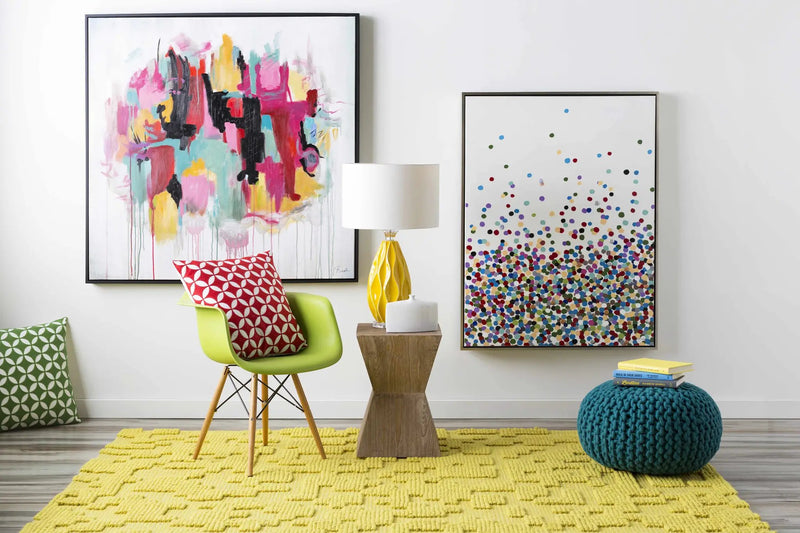 Nelse Multicolor Polka Dot Pattern Wall Art - Clearance by Boutique Rugs