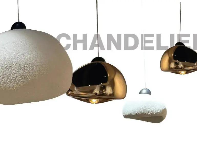 Wabi Sabi Chandeliers - Decorative Stone Textured Pendant Light, photo 2 of 10