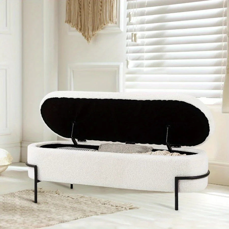 Storage Bench - Modern White, photo 7 of 12
