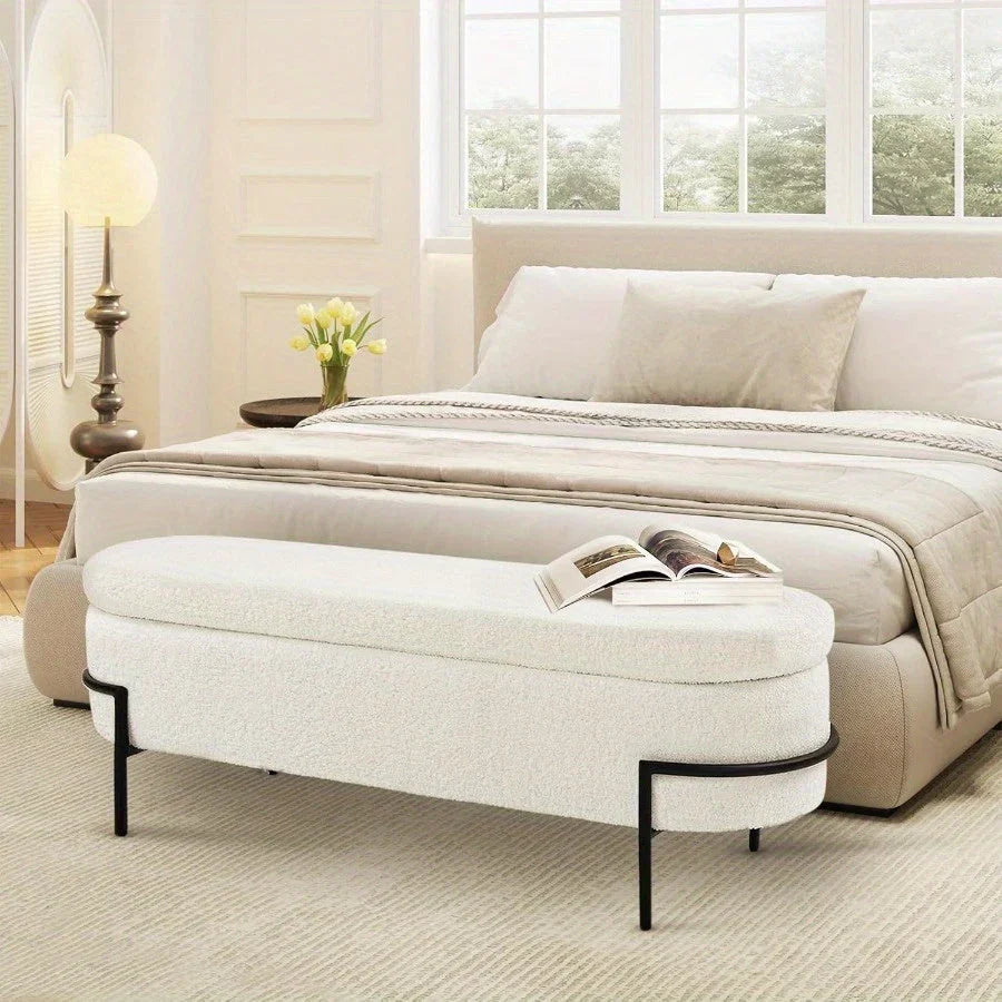Storage Bench - Modern White, photo 2 of 12