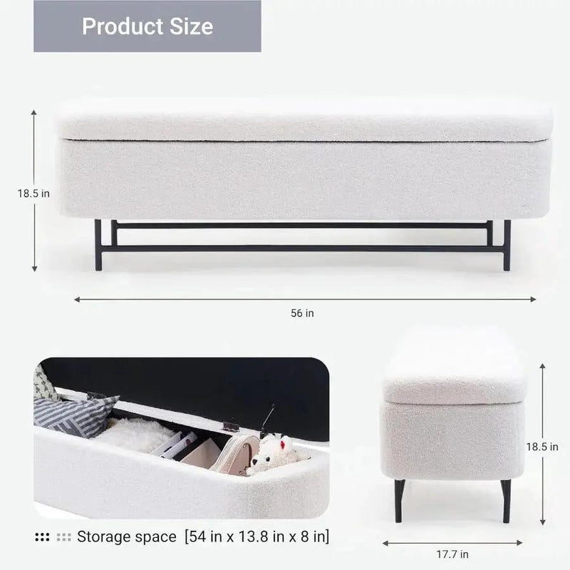 Storage Bench - Modern White by House Of Avana