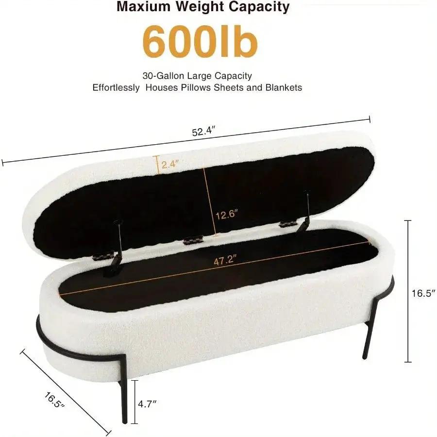 Storage Bench - Modern White by House Of Avana
