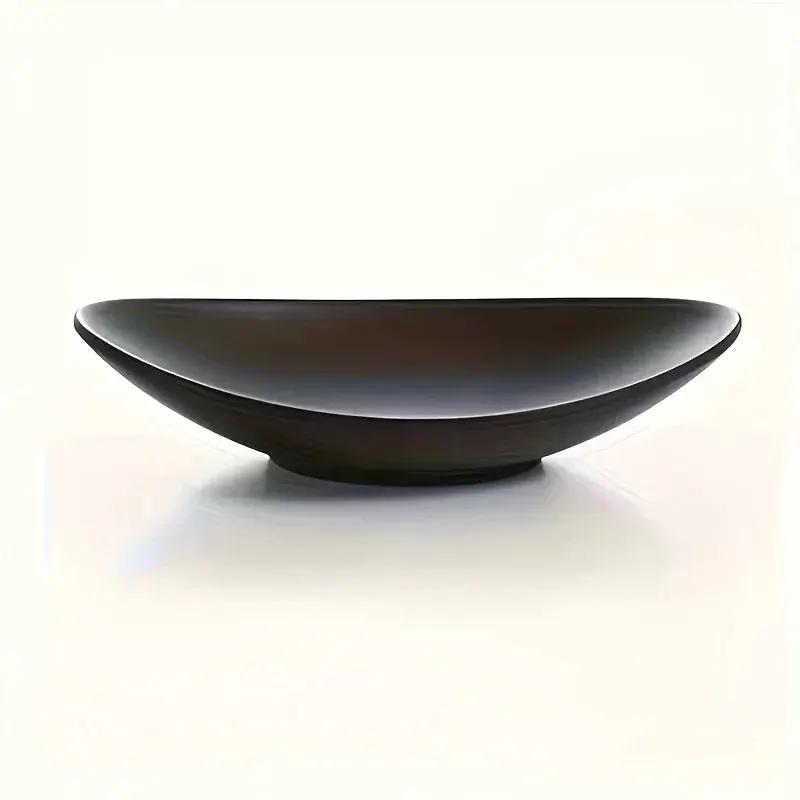 Storage Box - Melamine Black Oval by House Of Avana