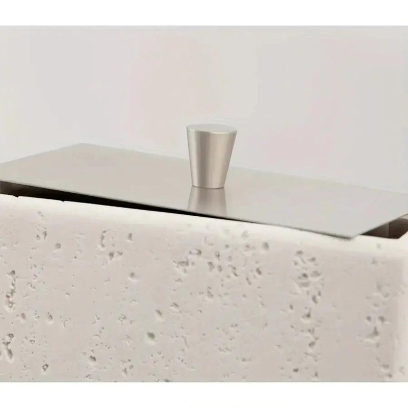 Storage Containers - Vanity White with Lid by House Of Avana