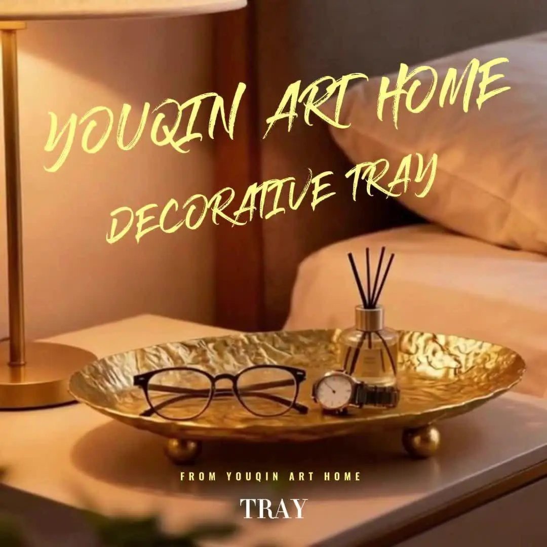 Storage Tray - Hammered Golden Metal by House Of Avana