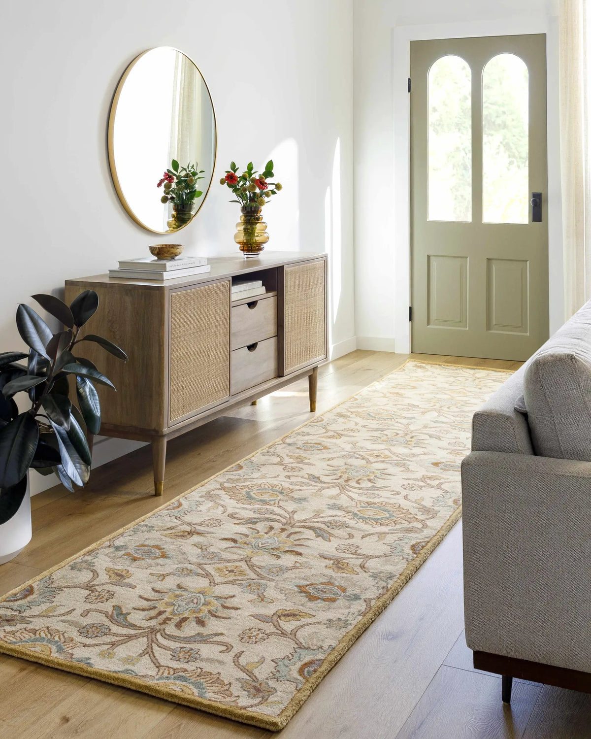 Conesus Hand Tufted Tan 1012 Area Rug, installed in a room 2