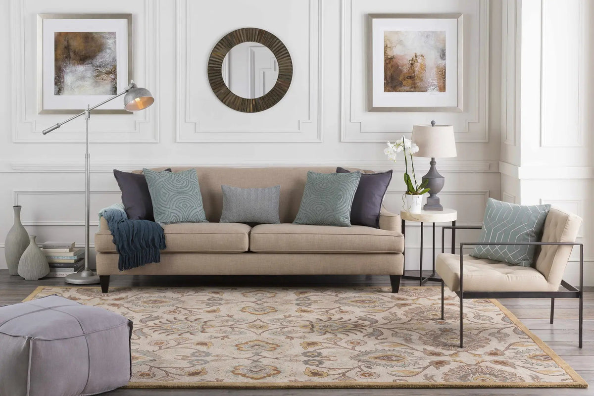 Conesus Hand Tufted Tan 1012 Area Rug, installed in a room 7