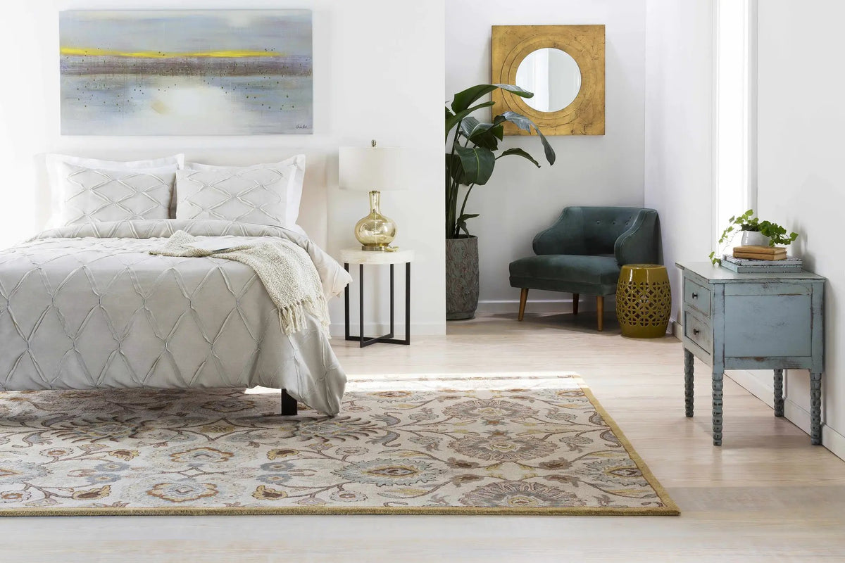 Conesus Hand Tufted Tan 1012 Area Rug, installed in a room 4