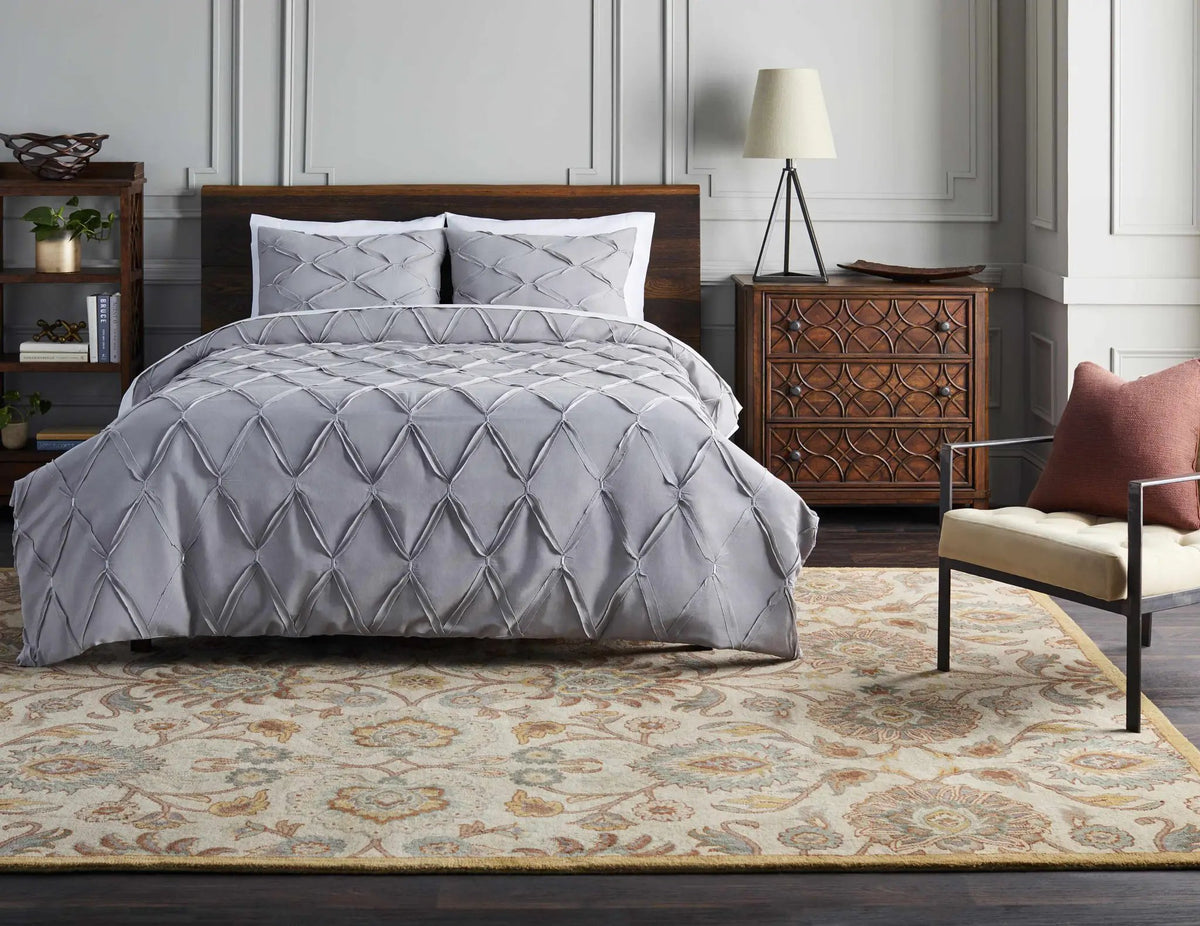Conesus Hand Tufted Tan 1012 Area Rug, installed in a room