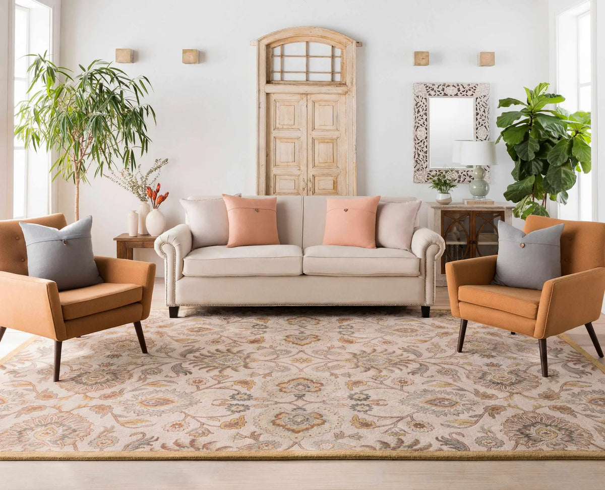 Conesus Hand Tufted Tan 1012 Area Rug, installed in a room 5