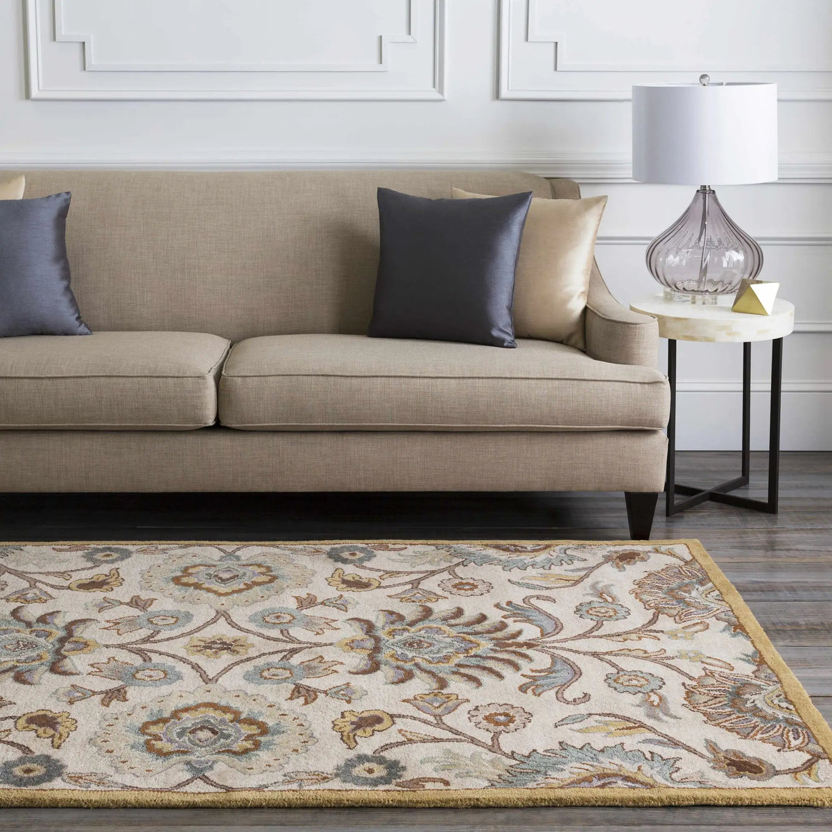 Conesus Hand Tufted Tan 1012 Area Rug, installed in a room 6