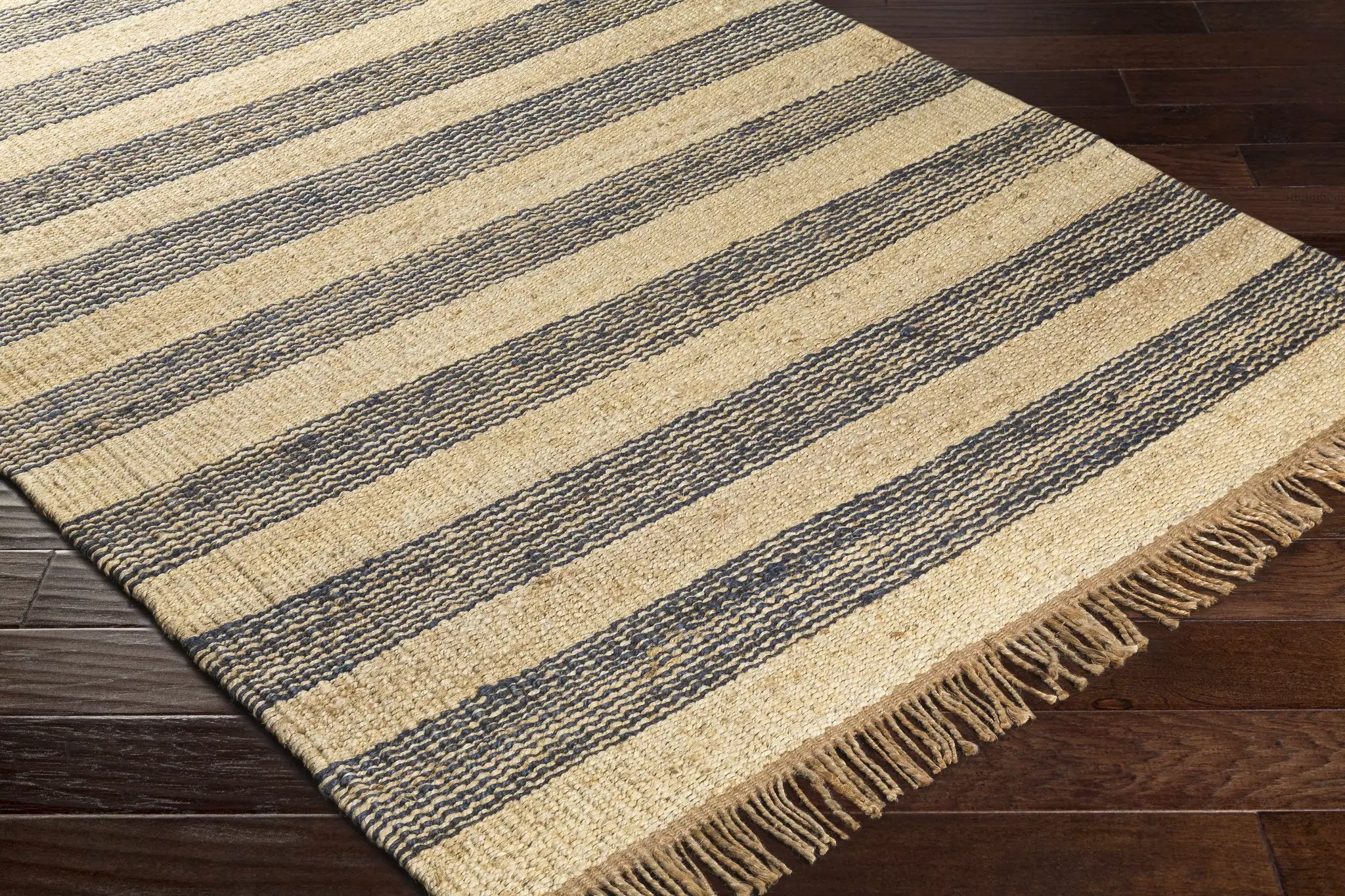 Stapleford Striped Jute Carpet - Clearance by Boutique Rugs