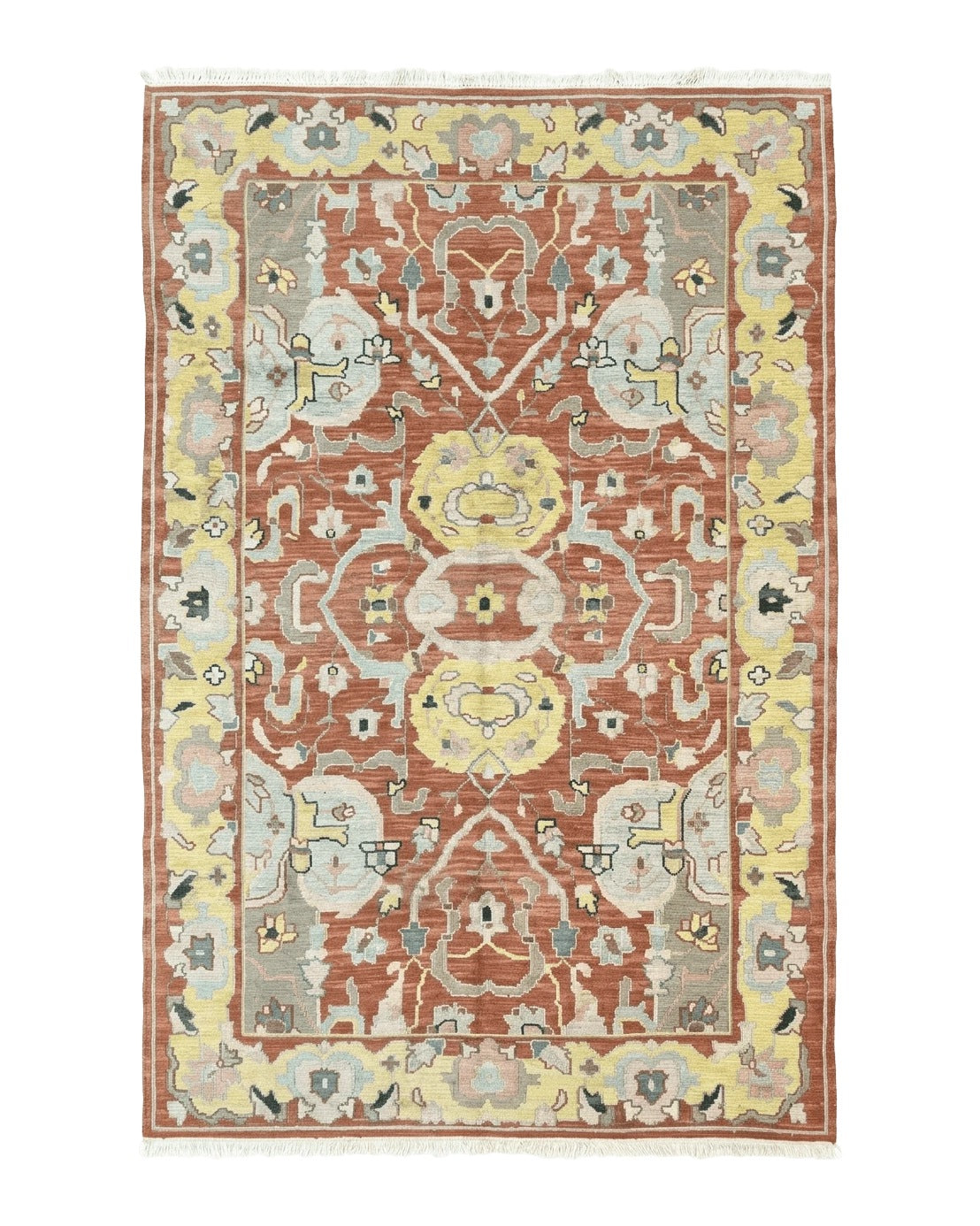 Turkish Flatweave Kilim Rug 4x6, Geometric Wool Handmade Carpet, Vintage by Jewel Rugs