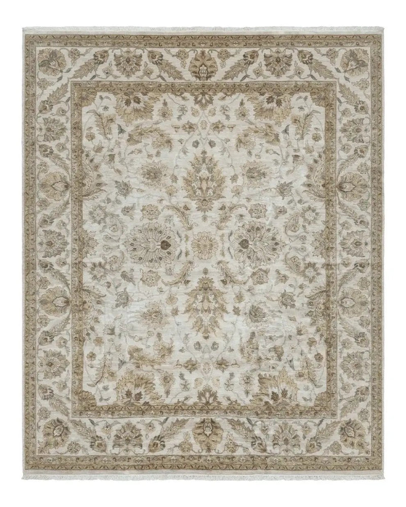 Palace Size Rug 12x15, Neutral Light Colors, Oat, Peshawar Chobi Oushak Rug, Handmade Wool Rug by Jewel Rugs