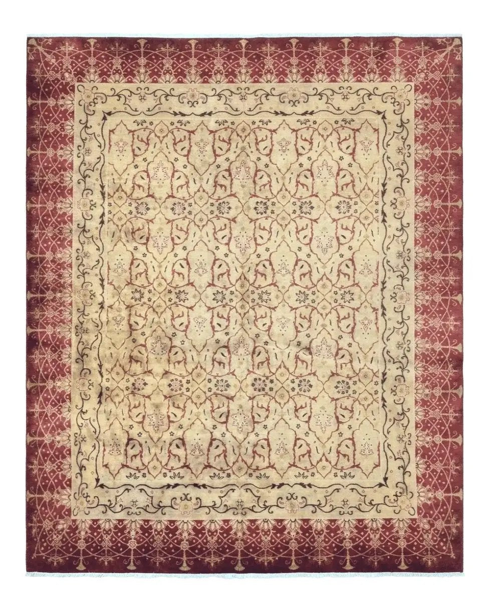 Pak Persian Rug 8x10, Allover Pattern, Gold-Tan, Fine 200 KPSI by Jewel Rugs