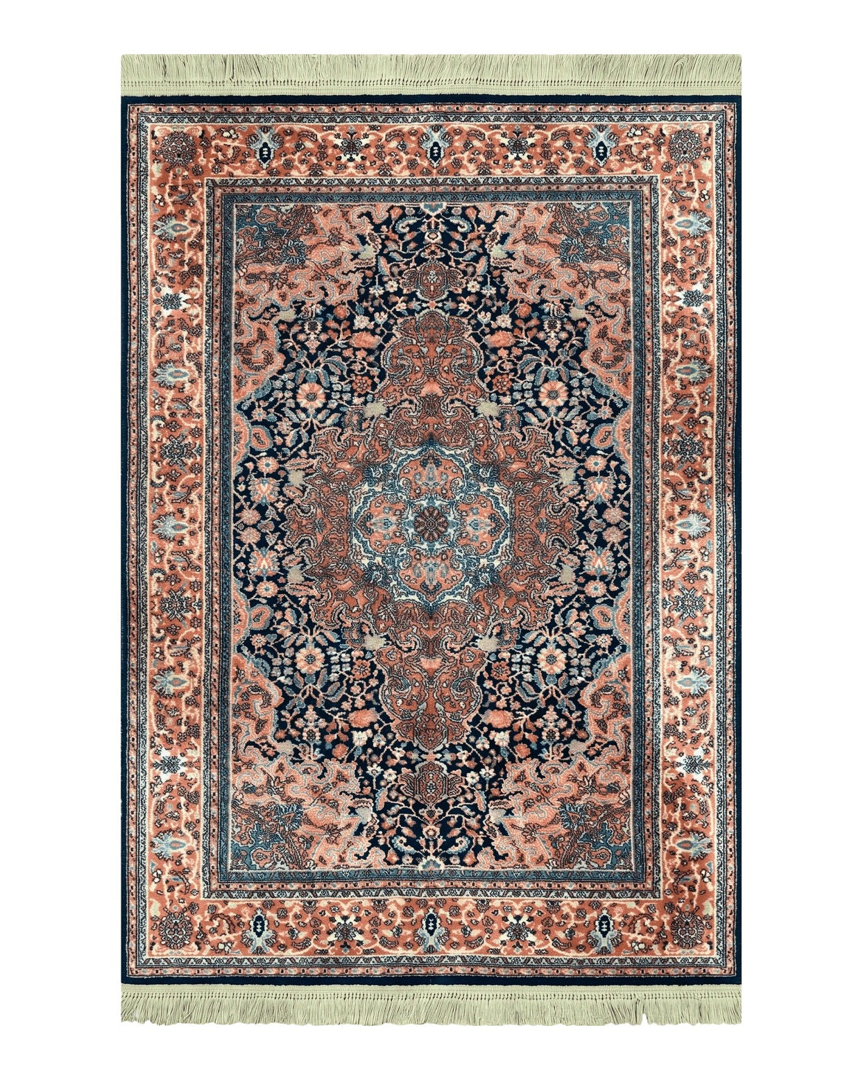 Karastan Rug 5.9 x 9, Kashan Medallion #741, Original Collection 700 Series, Discontinued, Wool Pile by Jewel Rugs