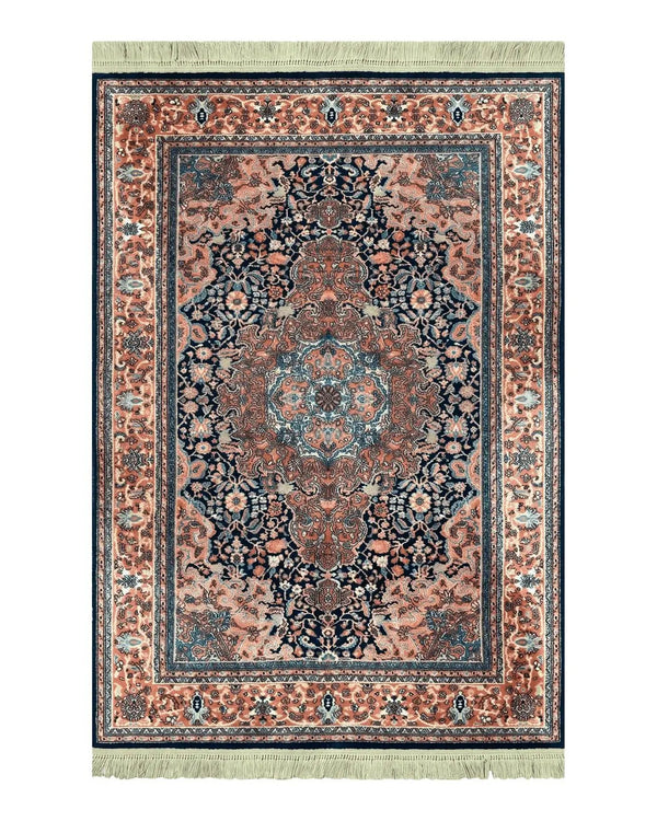 Karastan Rug 5.9 x 9, Kashan Medallion #741, Original Collection 700 Series, Discontinued, Wool Pile