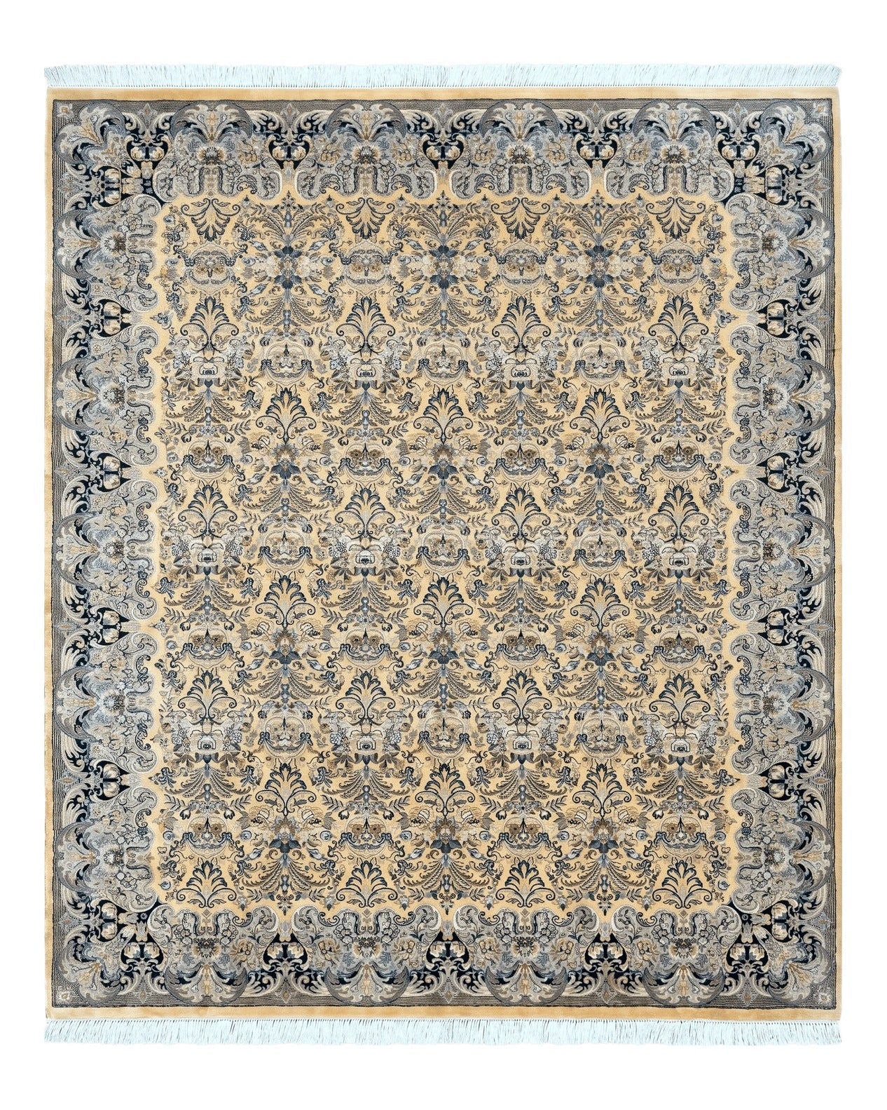Pak Persian Rug 8x10, Allover Pattern, Fine 225 KPSI, Cream by Jewel Rugs